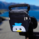 Baby Stroller Organizer Bag，Small Diaper Bag - Universal Stroller Organizer With Insulated Cup Holder,Pocket With Baby Wipes Dispenser，Adjustable Shoulder Strap(Black) by TinyTreasures Baby Boutique