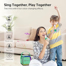Contixo KS1A Kids Mini Karaoke Machine with LED Lights, 7–10H Playback, Dual Wireless Mics, Magic Voice Effects, Bluetooth Speaker for Children, Portable Singing Toy Gift for Boys & Girls, Green by TinyTreasures Baby Boutique