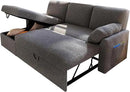 VanAcc Sofa Bed, Sleeper Sofa with Storage Chaise- 2 in 1 Pull Out Couch Living Room, Comfy Sleeper Couch, Grey Boucle by CozyNest Decor