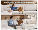 Oversized Modular Sofa, Extra Deep Cloud Chenille Sectional Couch with Ottoman Chaise, Fluffy Chenille 2 Seater Sofa Bed for Living Room, Villa (Sofa Bed 4 Seater, Chenille White) by CozyNest Decor