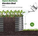 Land Guard Galvanized Planter Raised Beds, 6×3×2ft Galvanized Water Trough, Keyhole Raised Garden Bed Metal (Dark Gray) by CozyNest Decor