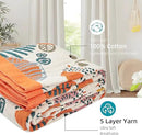 Boho Throw Blanket for Bed - 100% Pure Cotton Ultra Soft Rustic Quilt - Farmhouse Decor Bed Blankets, All Season Rustic Throw for Sofa Couch Chair(80''x 90'', Floral Print 2) by CozyNest Decor