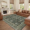 Washable 8x10 Area Rugs for Living Room, Boho Non-Slip Silicone Backing Rugs for Bedroom Dining Room Nursery Office, 0.3" Neutral Oriental Throw Carpet with 0.16" Cushioning Pad, Sage Green/Multi by TinyTreasures Baby Boutique