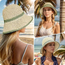 Floppy Big Beach Straw Hats for Women Foldable Summer Wide Brim Packable Sun Hat Womens Travel Straw Fedora Hat by GreenHaven Gardens
