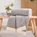 NEXHOME PRO Super Soft Throw Blankets for Couch, Twin Size Cozy Blankets Reversible Knit Blanket for Women, Fuzzy Plush Lightweight Throws for Sofa, Bed, Picnic, Taupe Grey, 60 x 80 inches by TinyTreasures Baby Boutique
