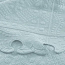 MarCielo 3-Piece 100% Cotton Oversized Bedspread Lightweight Quilt Coverlet Embroidery Farmhouse Bedding Set (TW Mint Green Blue, Oversized King (118"x106")) by CozyNest Decor