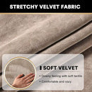 PrinceDeco Velvet Couch Cushion Cover Soft Stretch Cushion Slipcover for Chair Loveseat Sofa Cushion Furniture Protector Seat Cushion Sofa Cover (2 Piece Large Sofa Cushion Covers, Taupe) by CozyNest Decor