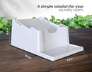TidyFriend 3 Pack Liquid Laundry Detergent Holder Stand with Drip Tray & Rubber-Grip Feet, Stand for Laundry Room Organization and Storage, Fabric Softener Dispenser with Cup Holder (White) by CozyNest Decor