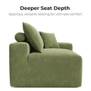 LIKIMIO 120" Modern L-Shaped Modular Sectional Sofa for Living Room, Corduroy Upholstery Green, Oversized 3-Seater Couch with Deep Seat and Movable Ottoman – No Assembly by CozyNest Decor
