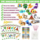CiyvoLyeen Dinosaur Sewing Craft Kit DIY Kids Craft and Sew Set for Girls and Boys Educational Beginners Sewing Stuffed Animal Felt Plush Ornaments Set of 14 Sewing Kits for Kids Age 8 9 10 11 12 by TinyTreasures Baby Boutique