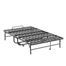 Twin Wide Folding Bed For Tall People, Extra Long & Wide Rollaway With Memory Foam, Heavy-Duty - Black by HouseOfZazla