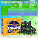 Nattork Kids Adjustable Inline Skates with PU Flash Wheels, Fun Roller Skates for Ages 4-12, Indoor/Outdoor Birthday Gift for Son and Grandson by TinyTreasures Baby Boutique