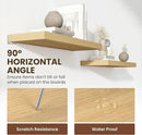 36 Inch Floating Shelves, 11.6 Inch Deep Floating Shelves for Wall, Floating Shelf with Invisible Brackets, Deep Shelves for Bathroom, Bedroom, Living Room, 2 Pack, Natural by CozyNest Decor