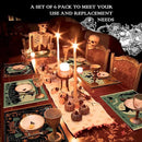 Umigy 6 Pcs Halloween Placemats 12"x18" Gothic Bat Placemats Kitchen Decoration Washable Witch Place Mats Rectangle Skull Table Mats for Halloween Dining Table Accessories(Scary) by CozyNest Decor
