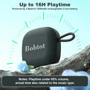Bobtot Portable Wireless Bluetooth Speaker - IPX7 Waterproof Show Speakers with 16H Playing Time, Loud Stereo Sound, Built-in Mic, TWS, Small Size with Carry Lanyard, DarkBlue by TinyTreasures Baby Boutique