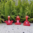 4-Inch Mini Yoga Flamingo Set – Resin Flamingo Statues for Home and Garden Decor – Fun Hawaii-Inspired Flamingo Gift for Women, Friends, and Family by GreenHaven Gardens