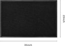 fani Heavy Duty Large Outdoor Indoor Entrance Black Doormat Waterproof Low Profile Entrance Rug Front Door Mat Patio Anti-Skid Rubber Back, 23x35 inch (Black) by GreenHaven Gardens