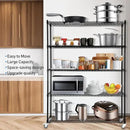 5 Tier Wire Shelf Shelving Unit, 60"x 24"x82" Metal Storage Shelves, Heavy Duty Garage Storage Shelves with Wheels, Chrome 3000LBS Capacity Wire Shelf Rack for Restaurant, Garage, Pantry, Kitchen by CozyNest Decor