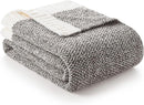 Snuggle Sac Oversized Grey Blanket Twin XL 66X90 for Bed, Reversible Super Soft Warm Cozy Knit Fuzzy Plush Blankets, Heather Dark Grey, 66x90 inches by TinyTreasures Baby Boutique