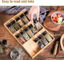 3-Tier Bamboo Drawer Spice Rack Wooden Kitchen Cabinet Spice Organizer Spice Jar Holder, Medicine/Health Care/Vitamin Bottles Storage Rack (Pre-Measure Drawer Dimensions), 1 Pack Drawer Rack by CozyNest Decor