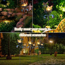 VCUTEKA Solar Lights Outdoor Metal Garden Stake Waterproof Crackle Glass Globe Garden Decor Butterfly for Pathway, Lawn, Patio, Yard by CozyNest Decor