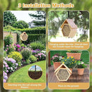 Mason Bee House for Garden, Natural Wooden Bee Habitat with Metal Ground Stake, Attracts Pollinators, Improve Garden Productivity, Outdoor Decoration by GreenHaven Gardens
