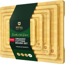 ROYAL CRAFT WOOD Wooden Serving Boards for Kitchen Meal Prep&Bamboo Wood Cutting Board Set with Deep Juice Groove Side Handles-Charcuterie & Chopping Butcher Block for Meat-Kitchen Gadgets Gift (5Pcs) by CozyNest Decor