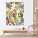 ICMOLYYENLO Boho Green Leaves Tapestry, Mid Century Abstract Tropical Palm Leaves Modern Minimalist Geometric Wall Hanging, Neutral Home Decor Art for Living Room Bedroom Dorm 60x60 Inch by CozyNest Decor