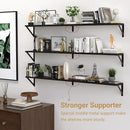 Heimlove 48 Inch Large Wall Bookshelves Set of 3, Wall Mounted Bookshelves,Heavy Duty Wooden Shelves for Living Room,Bedroom,Kitchen,Laundry Room Storage & Decor by CozyNest Decor