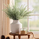 Mitt&Ditt Ceramic Flower Vase, 7.5 inch Off-White Farmhouse Rustic Vase, Handcrafted Weathered Pottery Vases, Small Flower Terracotta Vases for Home Decor, Living Room, Table, Shelf by CozyNest Decor