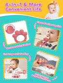 Breastmilk Popsicle Molds & Baby Fruit Food Feeder Pacifier, Silicone Baby Food Storage Containers, Baby Popsicle Molds Teething for Toddler Teething & Infant Self Feeding (Pink) by TinyTreasures Baby Boutique