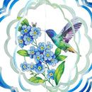 VP Home Floral Hummingbird Wind Spinner - Metal Outdoor Wind Spinners for Yard and Garden Decor - 3D Kinetic Yard Art Hummingbird Sculpture - Vibrant, Weather-Resistant Design - 12 x 15 Inches by GreenHaven Gardens