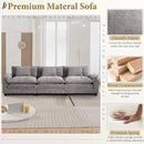URRED Modular Sectional Sofa Comfy Cloud Couch, Modern Chenille Sofa Sleeper Deep Seat Couches with Ottoman/Pillows for Living Room (Gray, 117'') by CozyNest Decor