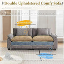 URRED Modular Sectional Sofa Comfy Cloud Couch, Modern Chenille Sofa Sleeper Deep Seat Couches with Ottoman/Pillows for Living Room (Gray, 82.6'') by CozyNest Decor