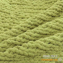 WESHIONGOO Chunky Knit Blanket Throw 50"×60" Knitted Throw Blankets for Couch Bed Fluffy Soft Blanket with Jumbo Chenille Yarn Thick 100% Handmade (Lime Green) by CozyNest Decor