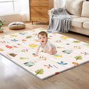 Baby Play Mat, 50 x 50 Inch Play Mat Perfect for Use Baby Playpen, Foldable Baby Foam Playmat for Floor, Portable Waterproof Activity PlayMats for Babies, Infants and Toddlers by TinyTreasures Baby Boutique