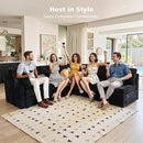 Modular Sectional Sofa with Chaise U Shaped Sectional Couch for Living Room, 5-Seater Comfy Cloud Couches, Plush Corduroy, Black by CozyNest Decor