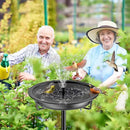 Metal Bird Bath for Outside Garden Birdbath Bowl, 36.2" Height Freestanding Bird Feeders for Outdoors with 4 Prongs Base Stake, Standing Birdfeeders for Yard Lawn Decor (Black) by GreenHaven Gardens