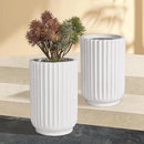 Classic Roman Column Style Planter | 20" Tall | Black & White Options | Ideal for Entrance & Living Room Corner | Durable Fiberglass Composite by CozyNest Decor