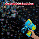 Sloosh 2 Packs Bubble Gun Machine with Refill Solution, Automatic Bubble Maker Blower for Kids, Outdoors, Party, Easter, Summer, Easter Basket Stuffers, Birthday Gift by TinyTreasures Baby Boutique