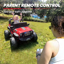 24V 9Ah Ride on Toy for Big Kids, 4x4 2 Seater Ride on Car Truck w/Remote Control, 4x200W Motors - Bright Red by TinyTreasures Baby Boutique