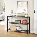 Hoctieon Industrial Console Table, 3 Tier Entryway Table, Hallway Table, Narrow Sofa Table with Shelves, Entrance Table for Entryway, Living Room, Foyer, Hallway, Office, Grey by CozyNest Decor