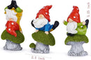 Hodao 3 PCS Spring Yoga Mushroom Gnomes Decoration Summer Elf Figurines Gifts for Home Spring Lively Garden Statues Decor for Outdoor, Mom, Mother (Green) by CozyNest Decor