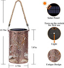 Toodour Solar Lantern Outdoor, Dragonfly Gifts for Women Mom Grandma Hanging Solar Outdoor Lights Waterproof, Hollow Out Retro Metal Dragonfly Lights for Patio, Balcony, Walkway, Yard Decorations by GreenHaven Gardens
