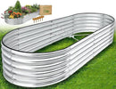 7x3x1.4ft Galvanized Raised Garden Bed, Upgraded with X-Shaped Support Rods, Large Raised Garden Beds Outdoor, Raised Bed for Planting Vegetables, Flowers, Fruits by GreenHaven Gardens