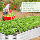 2 Pcs 4.5x2x1ft Oval Raised Garden Bed, Galvanized Raised Beds,Open-Ended Base Metal Raised Planter Beds,Planter Raised Boxes for Vegetables, Flowers,Tool-Free Asse,Rubber Edge by CozyNest Decor