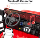 2 Seater Ride on Car Truck, 12V Kids Electric Ride on Toy for Big Kids Age 3-8 w/Remote Control- Red by TinyTreasures Baby Boutique