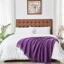 inhand Valentine's Day Gifts Throw Blanket Purple for Couch, Soft Living Room Home Decor Knitted Blanket, Outdoor Lightweight Breathable Summer Blanket, Farmhouse Warm Woven Decorative,50"x60" by CozyNest Decor