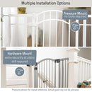 Ingenuity Decorative Extra Tall Baby Gate & Dog Gate, 28.5"-48" Wide, 36" Tall, Hardware or Pressure Mounted, Install on Top or Bottom of Stairs, Banister, or Doorway - White by TinyTreasures Baby Boutique