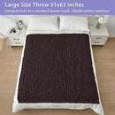 Bigacogo Chunky Knit Throw Blanket for Couch, 51x63 inches, 100% Hand Knitted with Thick Jumbo Chenille Yarn, Cozy Soft Large Rope Knot Cable Crochet Blankets for Sofa Bed Living Room, Chocolate by CozyNest Decor